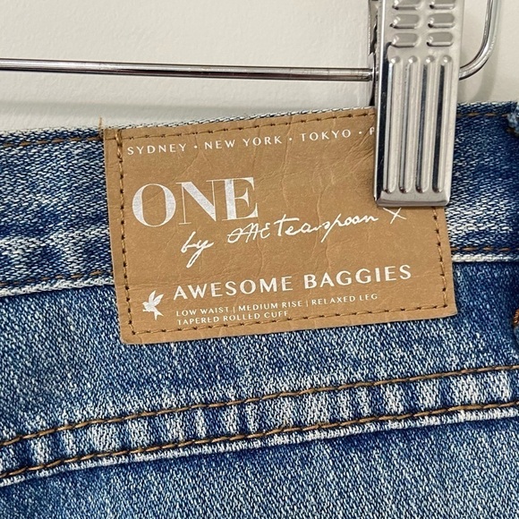 One X One Teaspoon NWT Blue Awesome Baggies Distressed StraightLeg Jeans Size 28 - Picture 7 of 9